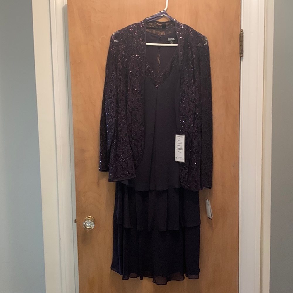 Deep Purple Mother of the Bride Dress w/Jacket (NWT)